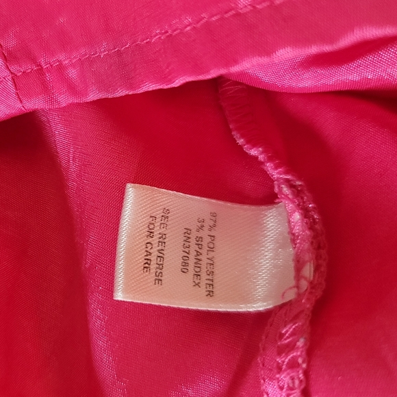 Cato Woman Plus Size 26/28W Blouse Shirt Short Sleeve Color Hot Pink Used - Picture 5 of 10